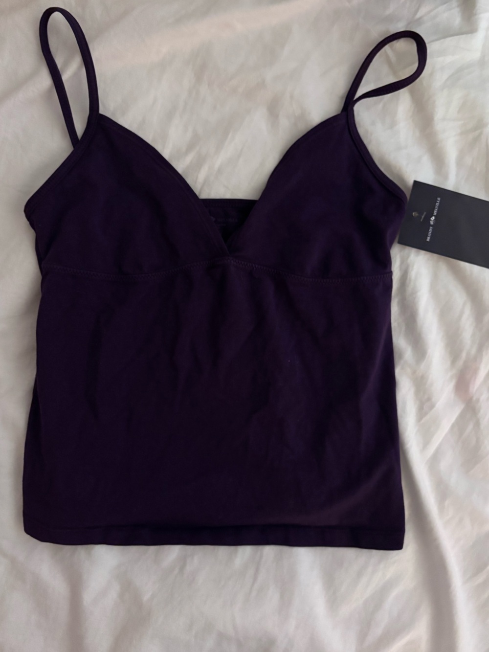 BNWT Brandy Melville Deep Purple V-Neck Tank Top